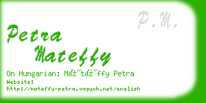 petra mateffy business card